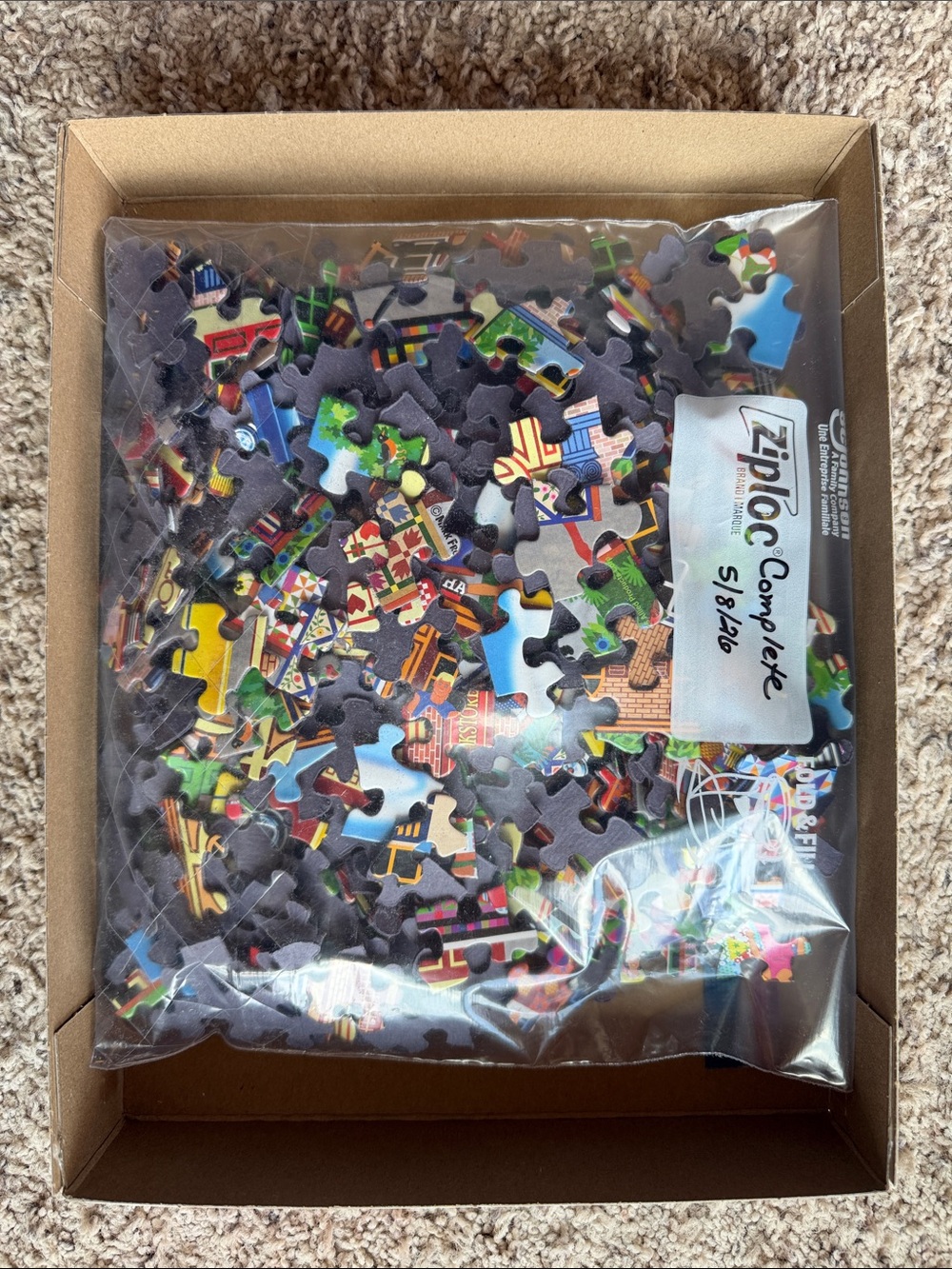 Springbok Hometown Jigsaw Puzzle - Colorful Town Scene - Picture 2 of 4